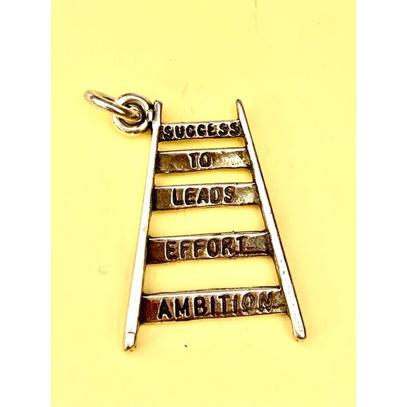 .925 Ladder for Success Sterling Silver Jewelry Charm #motivation - Picture 1 of 3